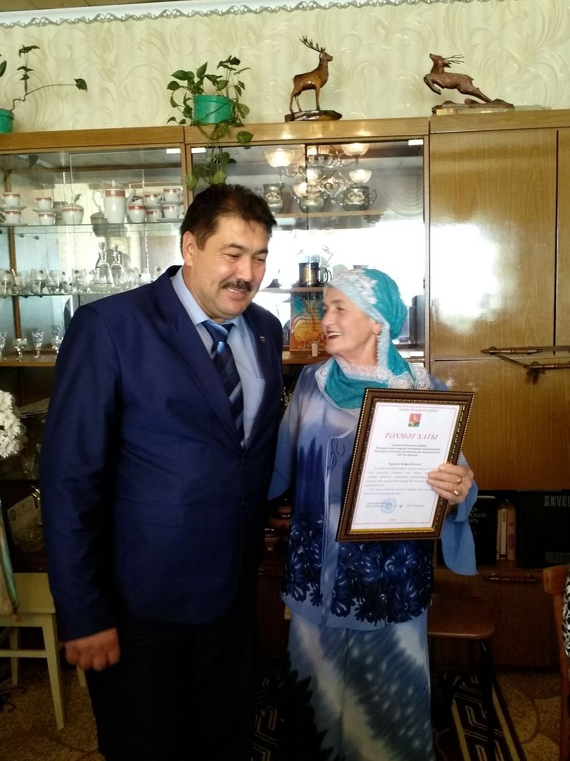 Зульфии Нуховне Туктаровой - председателю Совета ветеранов Чукмарлинского сельского поселения сегодня исполнилось 70 лет