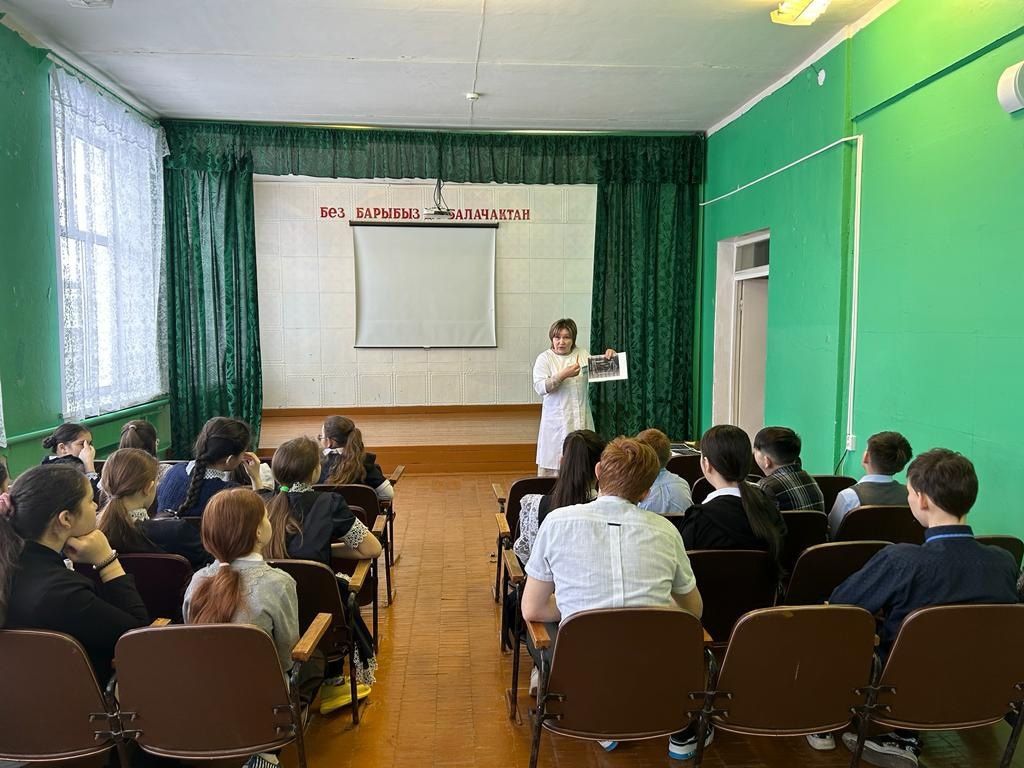 Мортыштамак мәктәбендә туберкулез турында лекция укыдылар