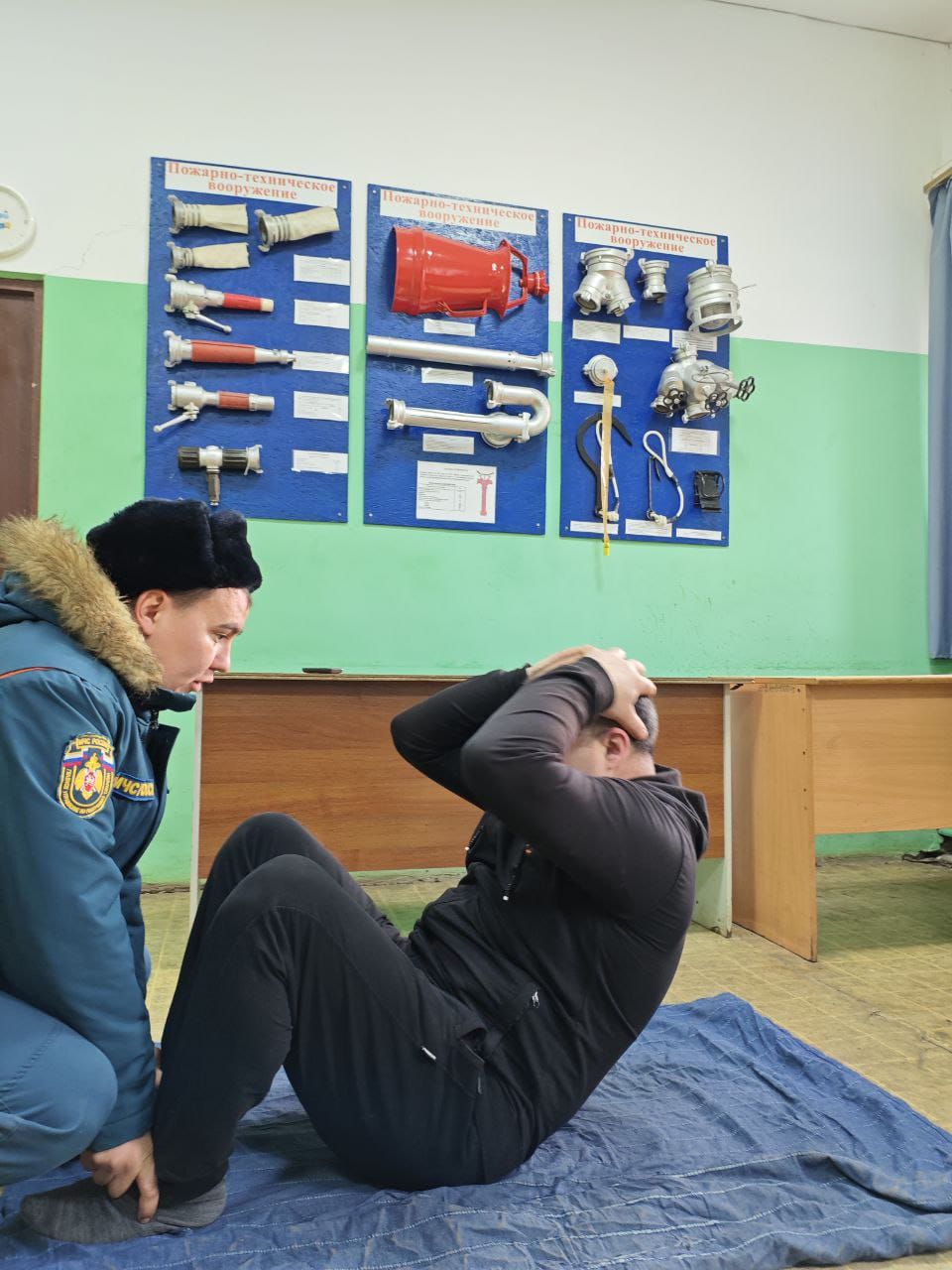 В Сармановской 131-й пожарно-спасательной части состоялась сдача нормативов ГТО