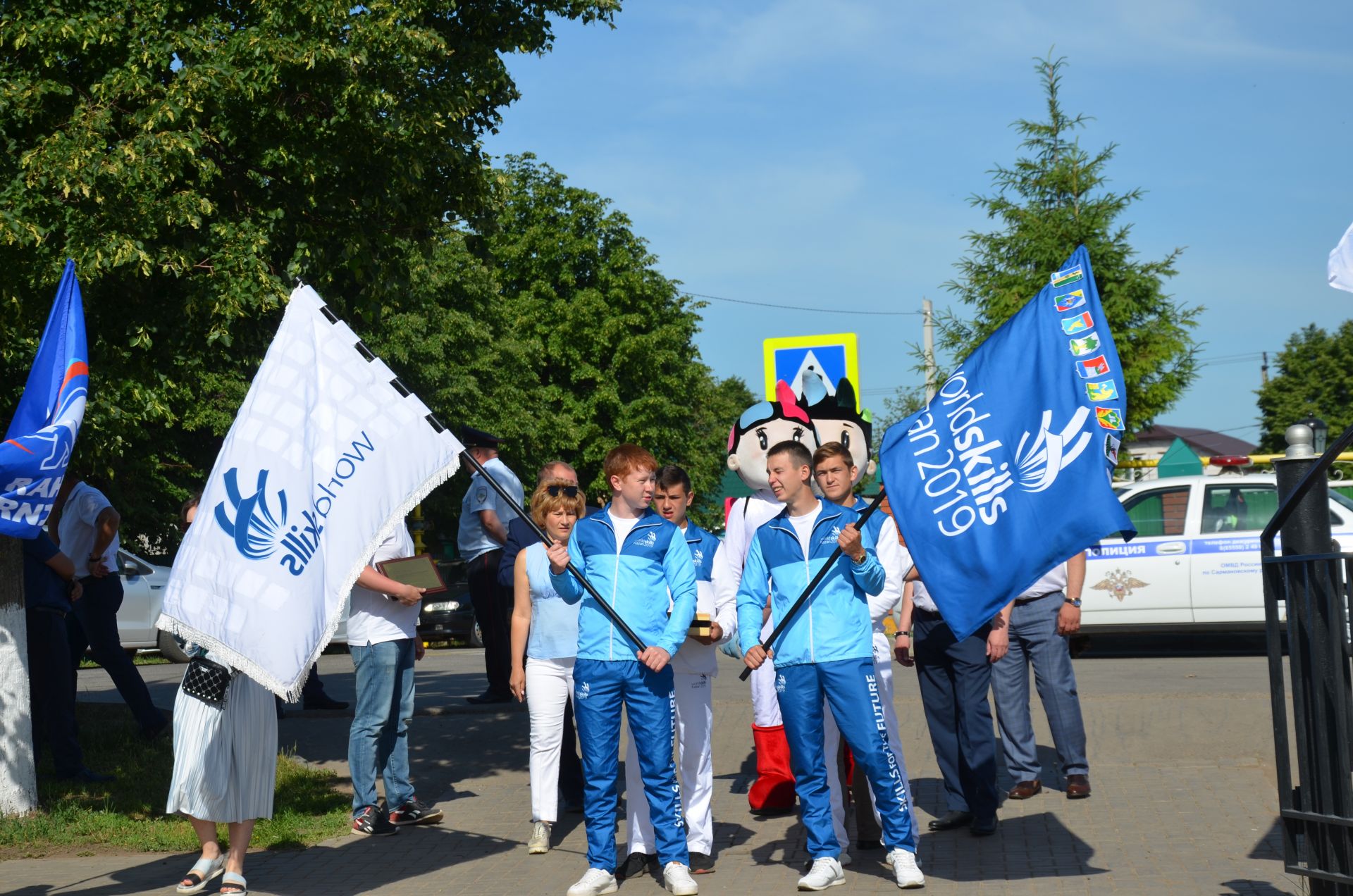Сарманово приняло республиканскую эстафету флага мирового чемпионата WorldSkills Kazan-2019