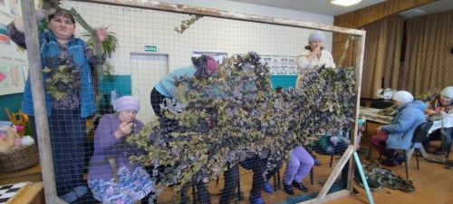 Югары Чыршылыда  маскировкалау челтәре үрәләр