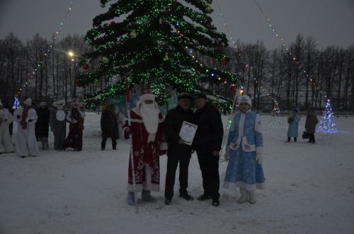 В районе торжественно открыли Центральную елку