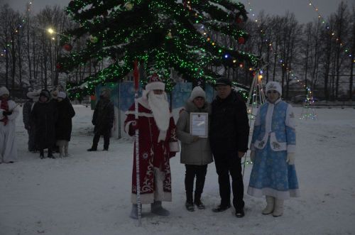 В районе торжественно открыли Центральную елку
