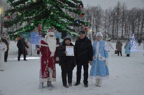 В районе торжественно открыли Центральную елку