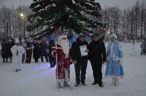 В районе торжественно открыли Центральную елку