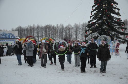 В районе торжественно открыли Центральную елку