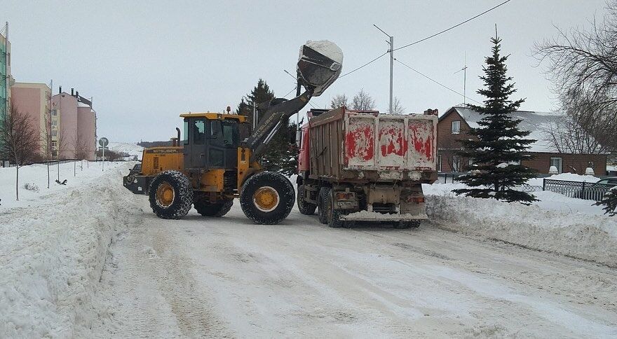 В районе ведутся работы по уборке улиц от снега 