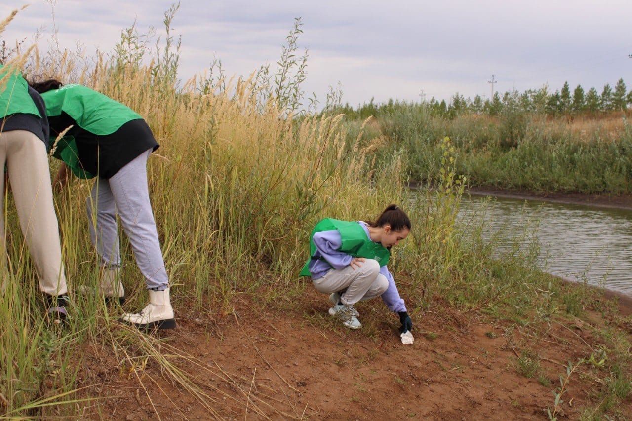 Экологи очистили прибрежную территорию реки Илек