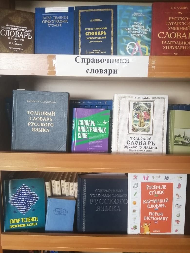 В Джалильской гимназии оформили выставку словарей
