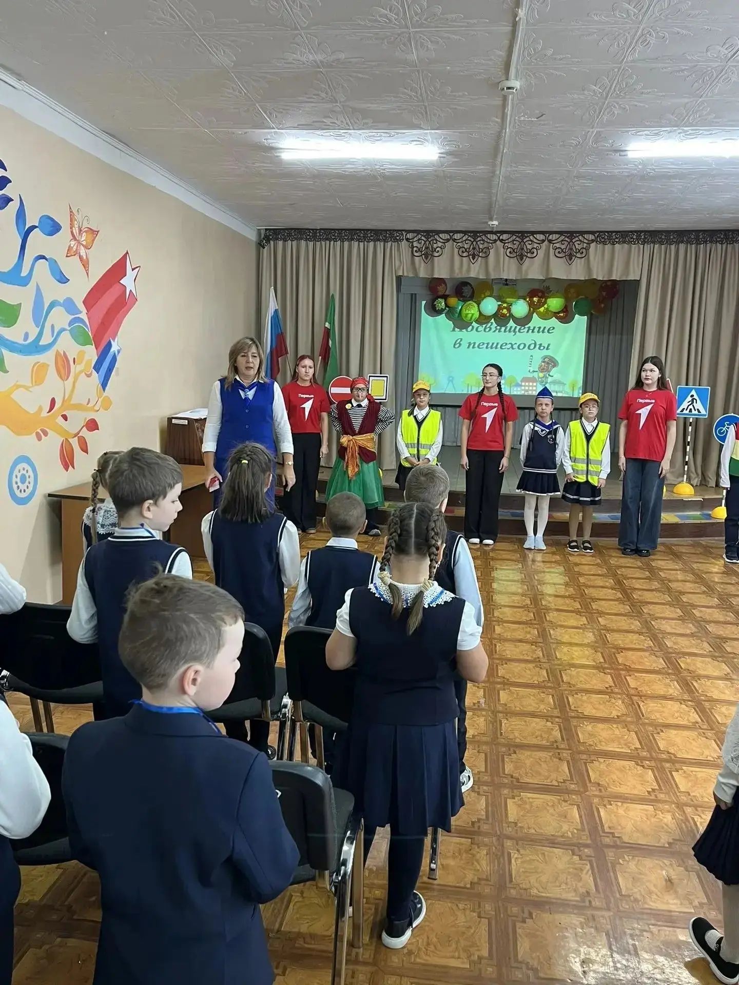 В Джалильской СОШ №2 первоклассников посвятили в «Примерные пешеходы»