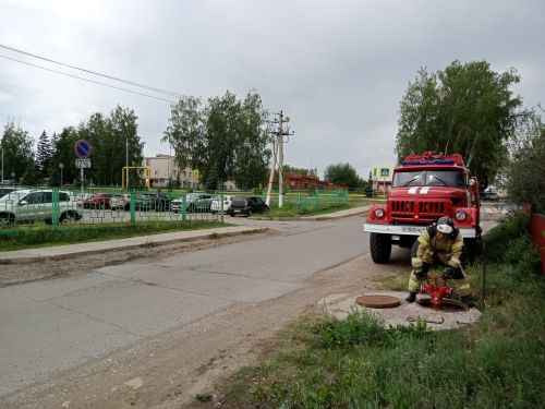 В районе продолжается установка пожарных гидрантов