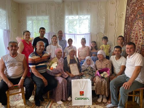 Кәүҗияк авылында Хәерниса апаның юбилеен бәйрәм итәләр
