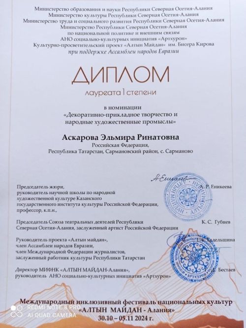 Мастера искусства района стали лауреатами Международного фестиваля