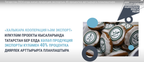 Татарстан бер елда хәләл продукция экспортын 40 процентка арттырырга планлаштыра