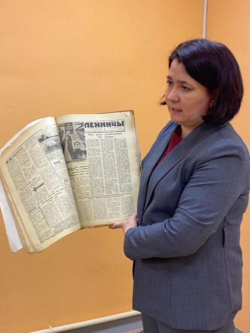 Район архивында “Сарман” газетасы белән бергә тарих саклана