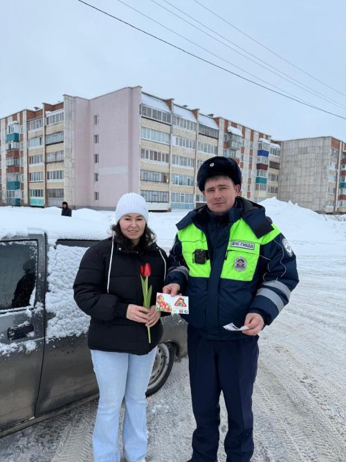 Сотрудники Сармановской Госавтоинспекции устроили праздник для автоледи