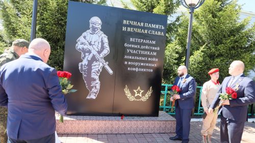 Торжественное открытие Памятника ветеранам боевых действий в Джалиле