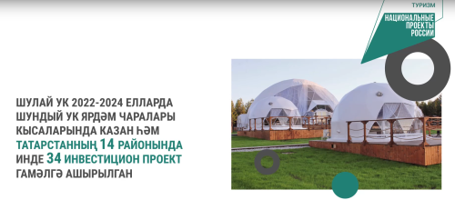 Казанда һәм Татарстанның 16 районында яңа глэмпинглар сафка бастырылачак