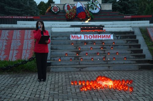 Район үзәгендә Хәтер шәмнәре кабынды