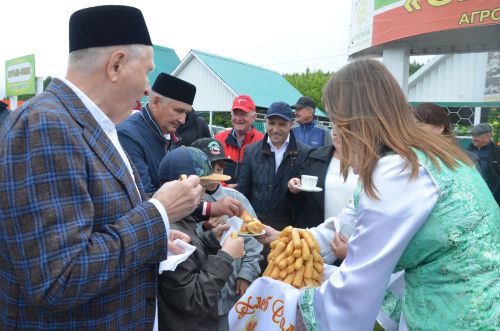 Яңгыр район Сабан туе кунакларын каршыларга комачауламады