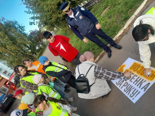 Дорожные надписи напомнят жителям Джалиля о безопасности детей