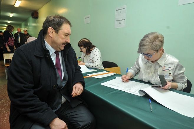 Алексей Песошин проголосовал на выборах Президента РФ