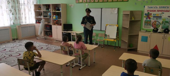 В ДОУ «Сандугач» прошло тренировочное пожарно-тактическое учение