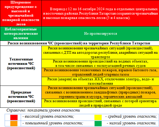 Прогноз погоды на 12 октября 2024 года
