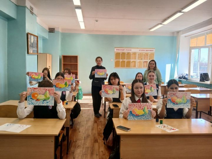 Мастер-класс по пуантелизму для школьников Джалиля